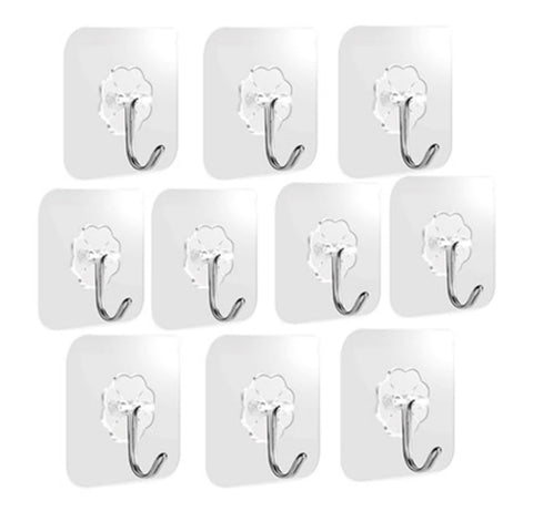 Clear Adhesive Hooks