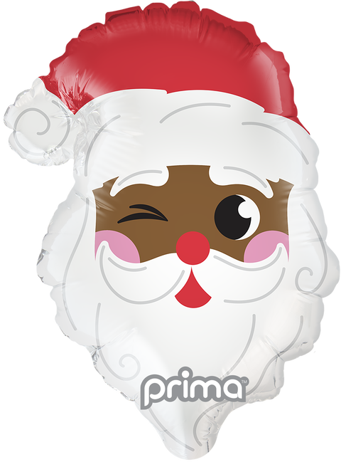 11” Dark Skin Santa Head (Air-fill 2 per bag)