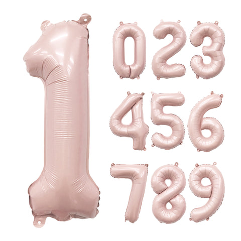 Ellies Barely Blush 32" Mylar Number Balloons