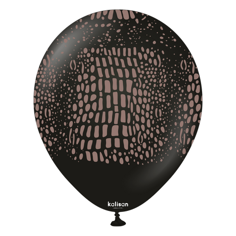 Kalisan Black with Brown Crocodile Print