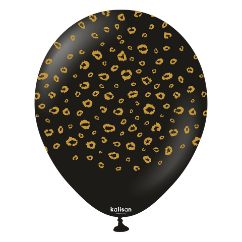 Kalisan Black with Gold Leopard Print