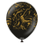 Kalisan Nebula Black with Gold Print
